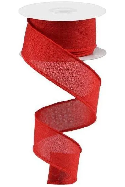 1.5" Royal Canvas Ribbon: Red (10 Yards)