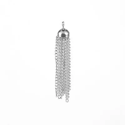 1.75 Inch Silver Plated Tassel