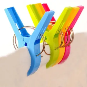 4Pcs Beach Towel Clips Plastic Quilt Pegs