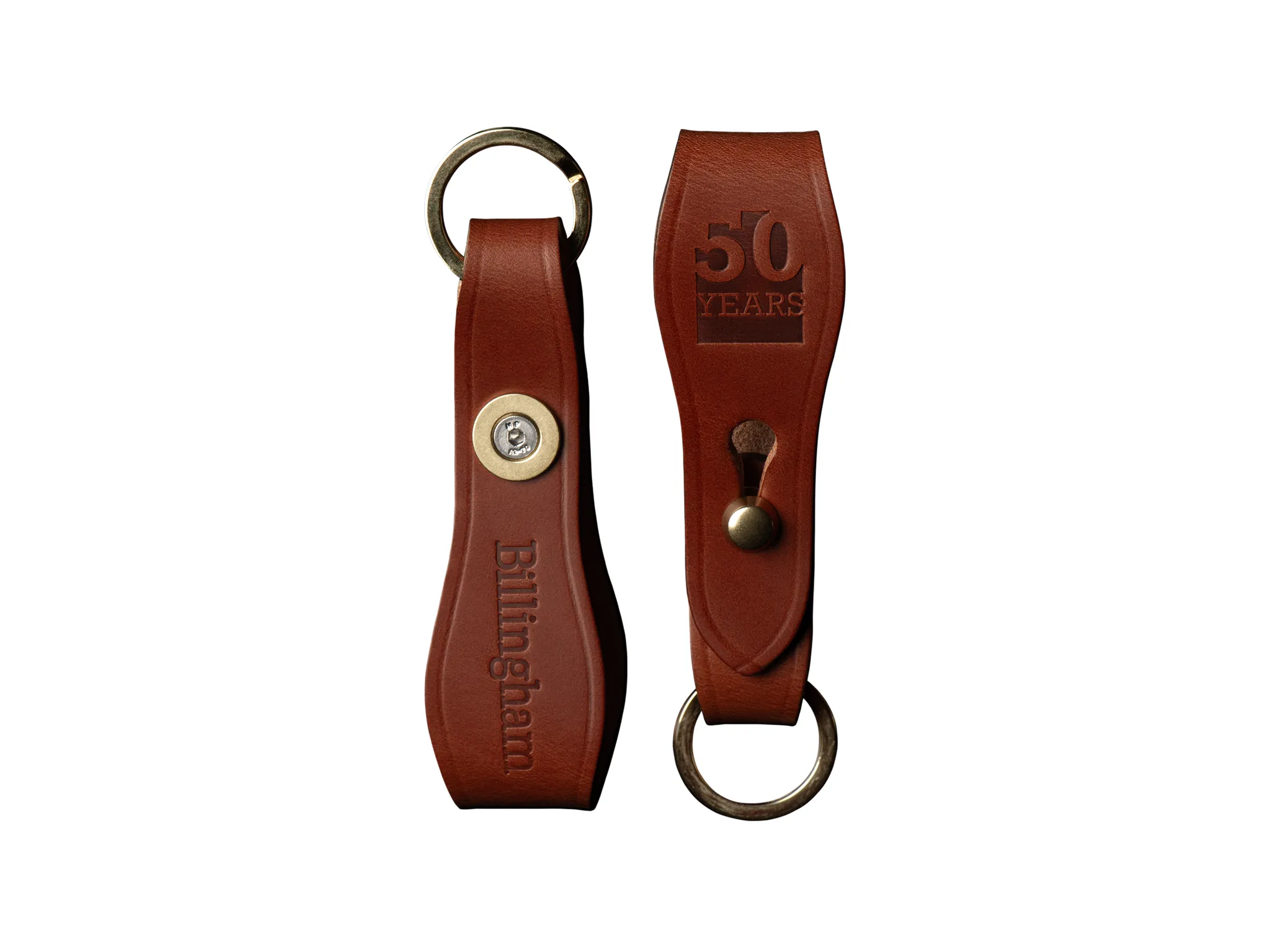 50th Anniversary Belt Key Fob - Tan Leather