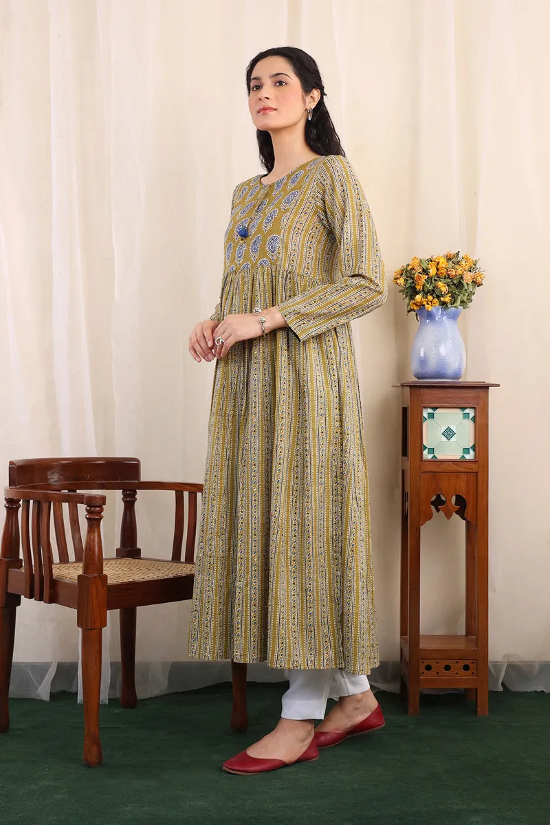 Ajrak Block Dress