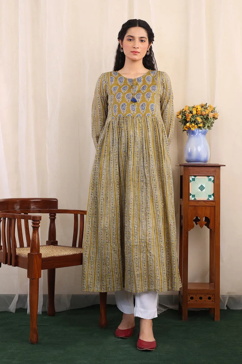 Ajrak Block Dress