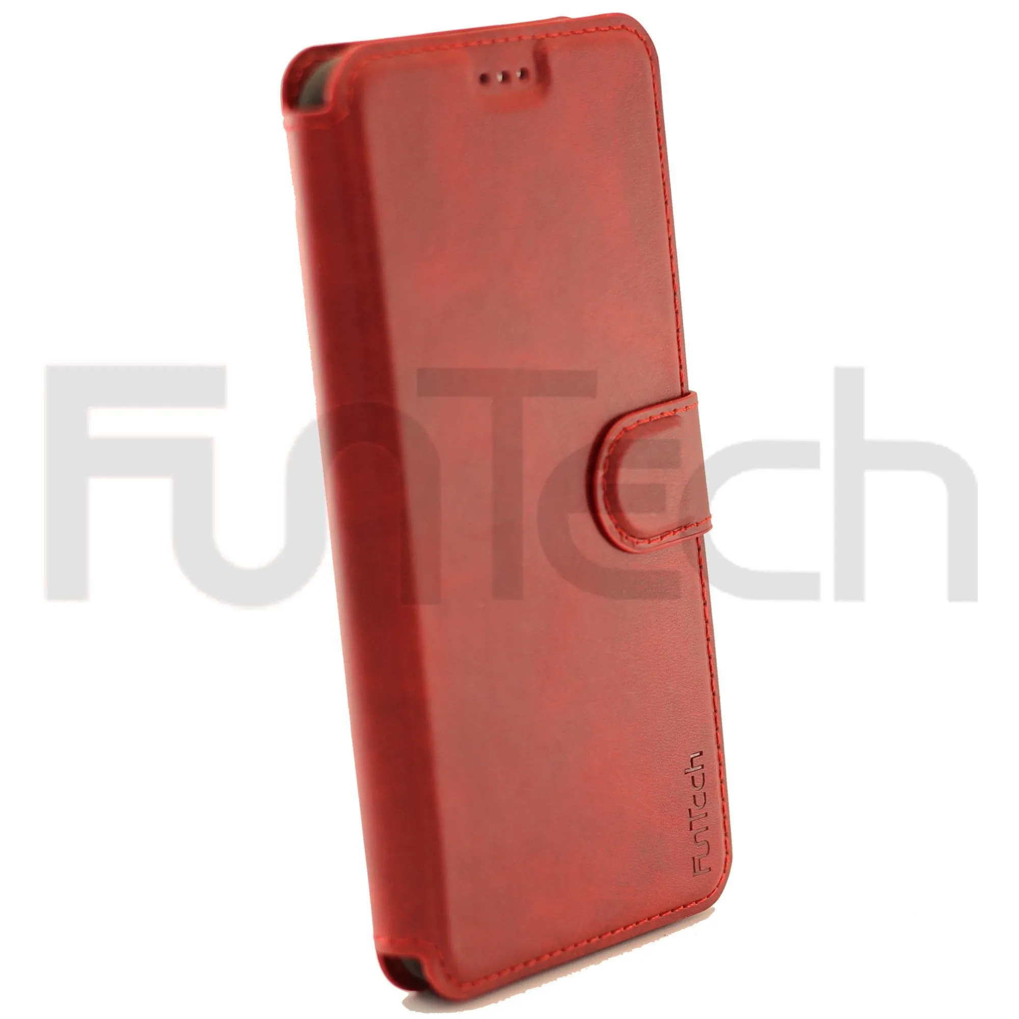 Apple iPhone 12 Pro Leather Wallet Case Color Red