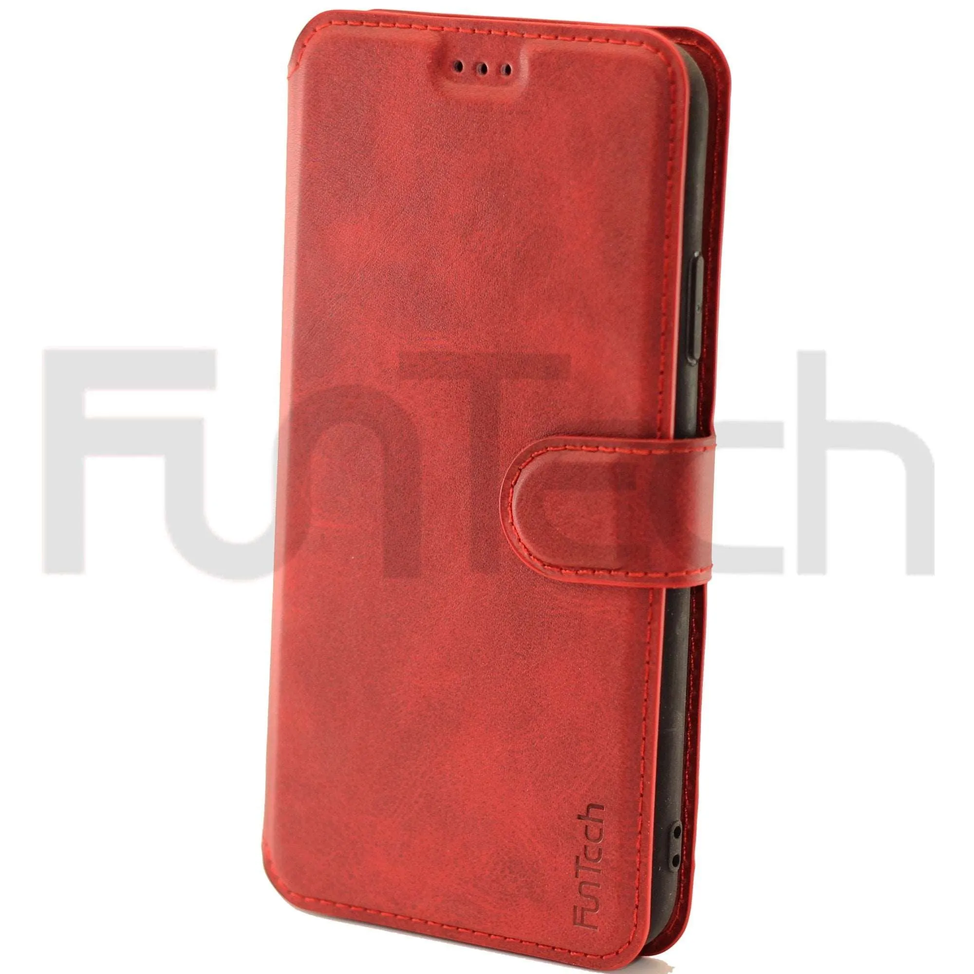 Apple iPhone 12 Pro Leather Wallet Case Color Red