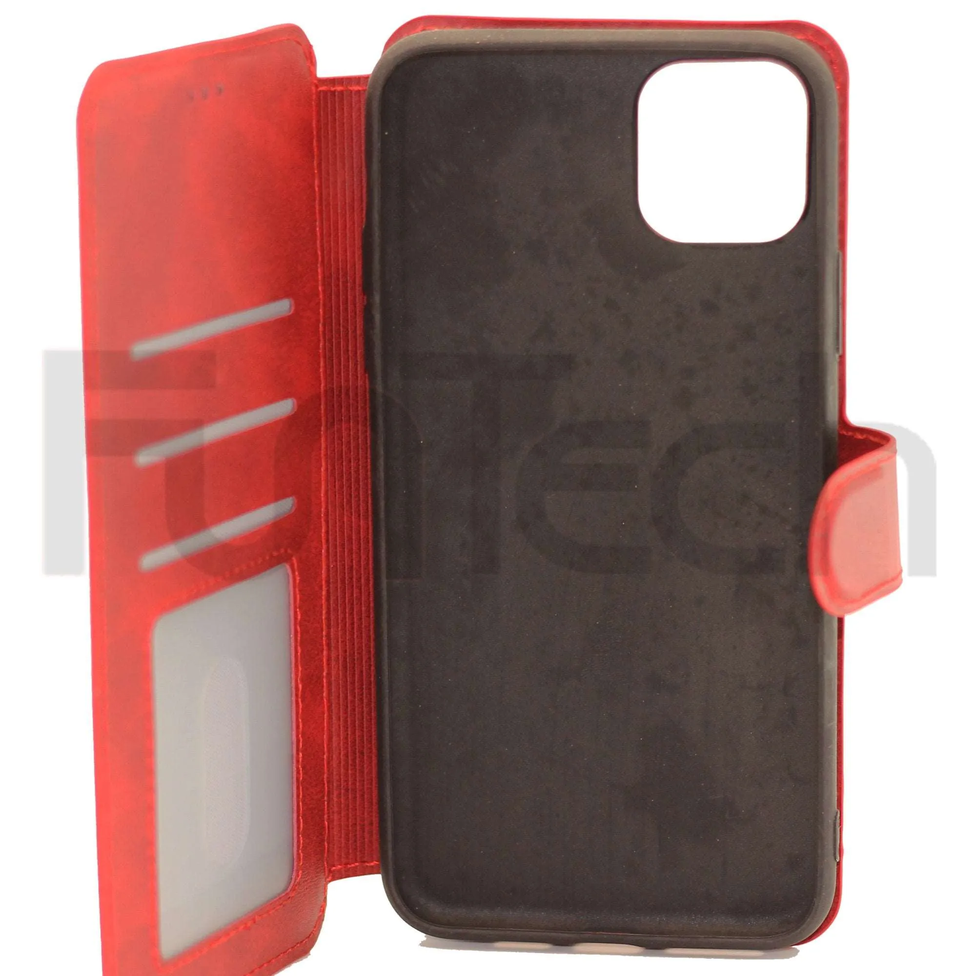 Apple iPhone 12 Pro Leather Wallet Case Color Red