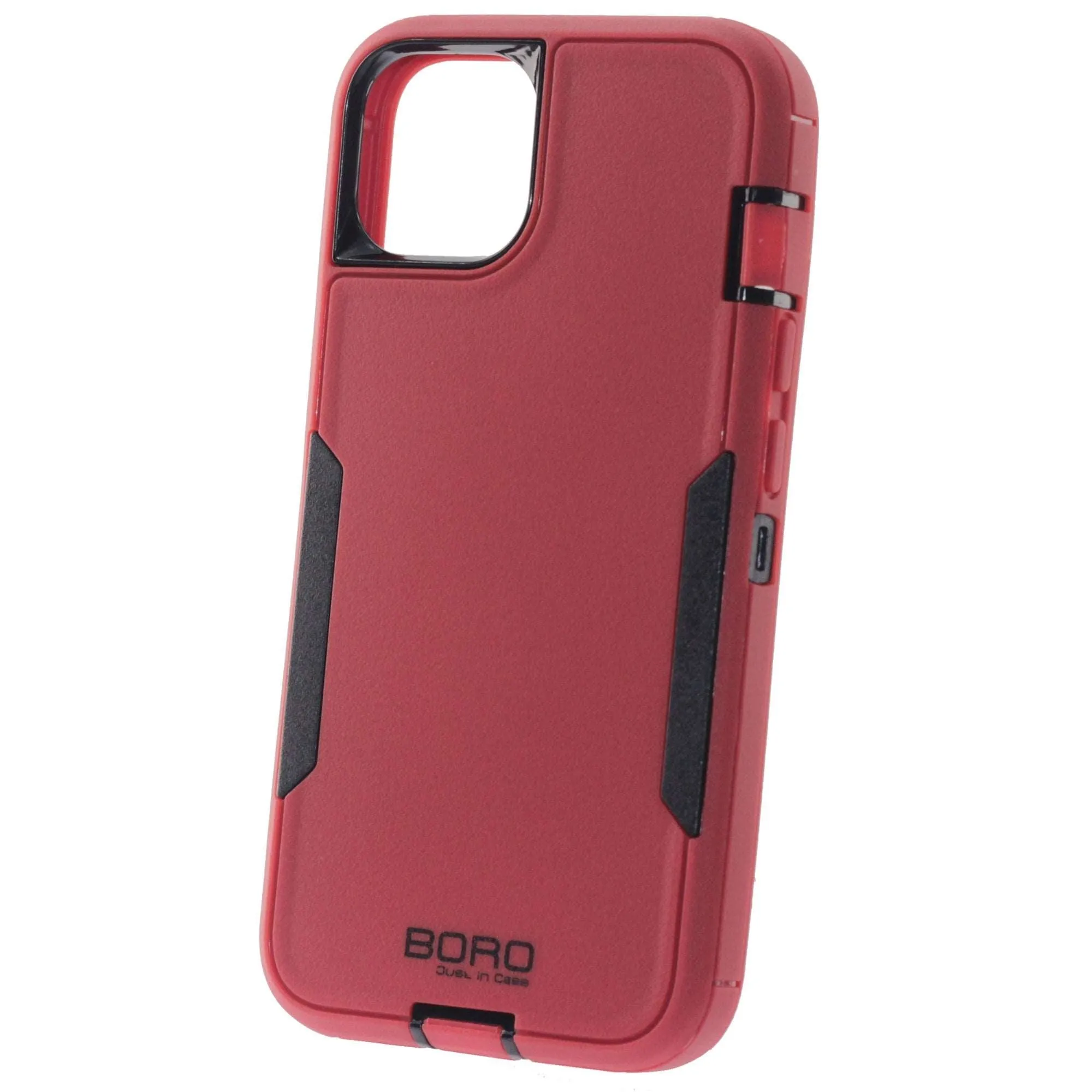 Apple iPhone 13 Mini Case, (BORO)  Back Armor Case, Color Red