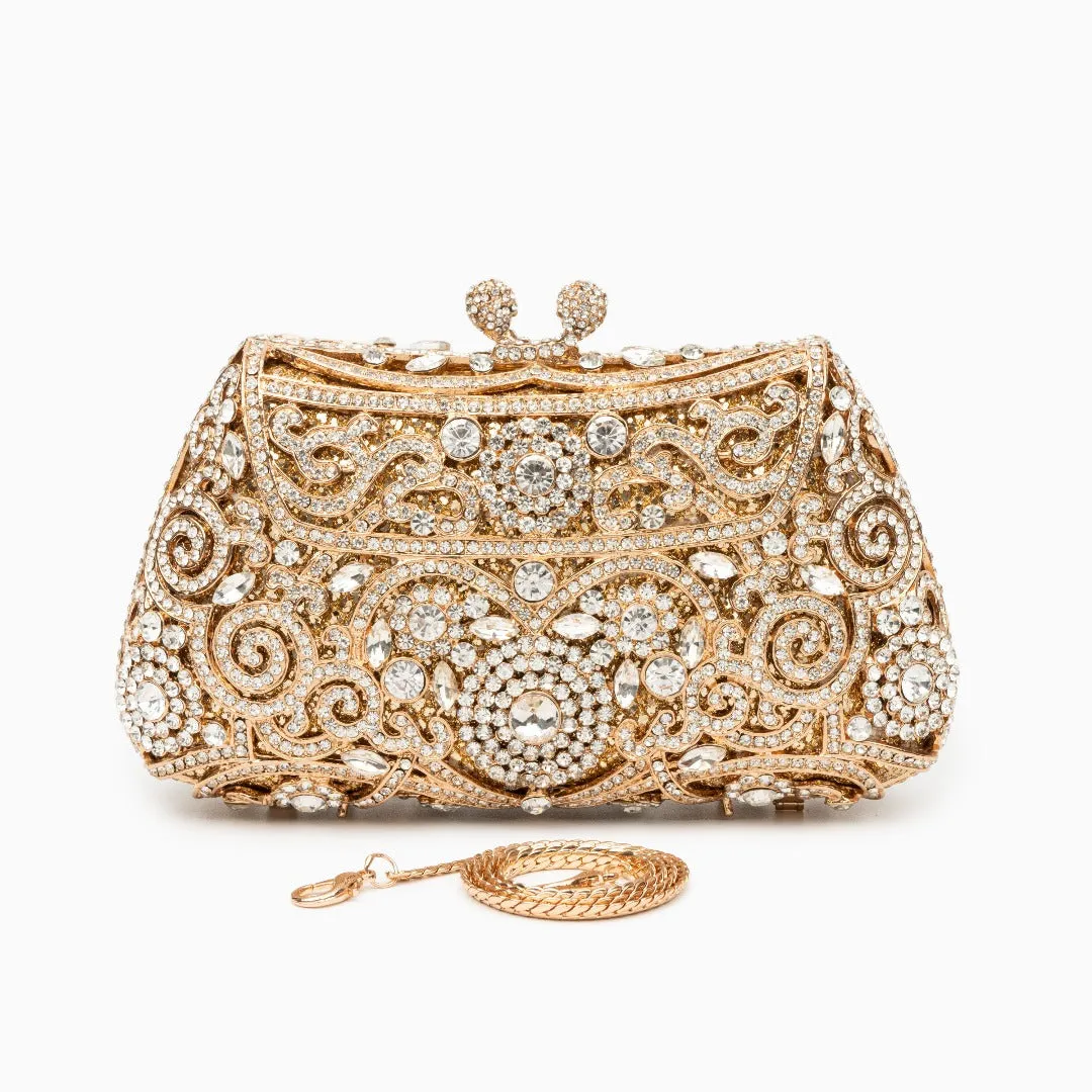 Ayanne Crystal Covered Clutch Bag