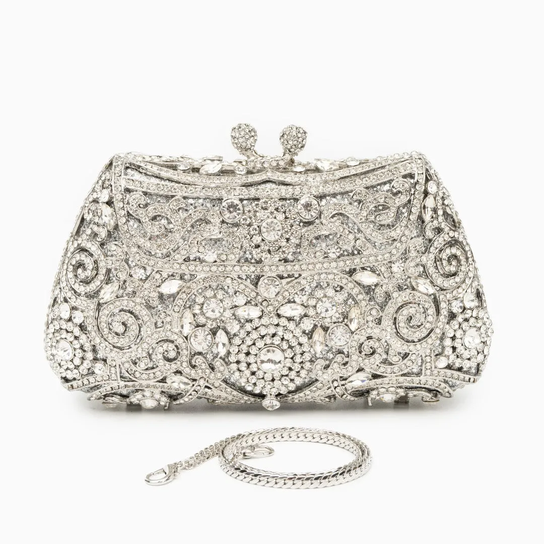 Ayanne Crystal Covered Clutch Bag