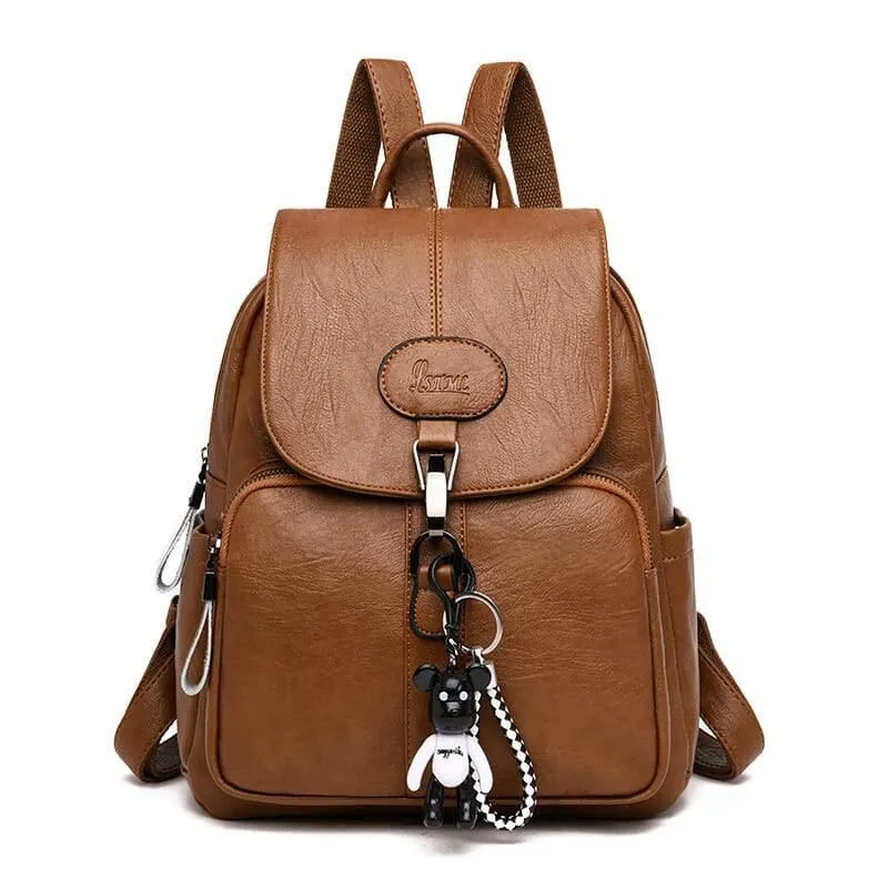 Backpack Soft Leather Anti-theft Travel Backpack