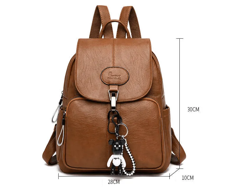 Backpack Soft Leather Anti-theft Travel Backpack