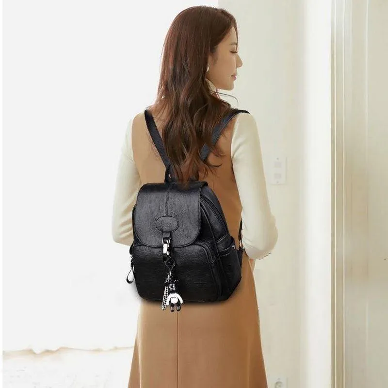 Backpack Soft Leather Anti-theft Travel Backpack