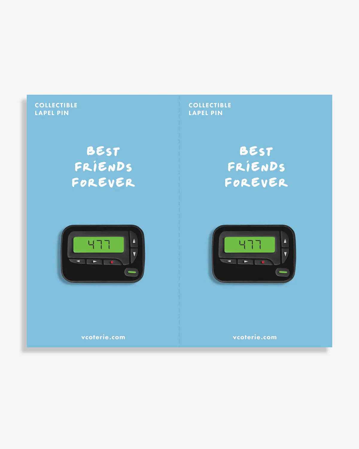 Best Friends Forever Pager Lapel Pin Set