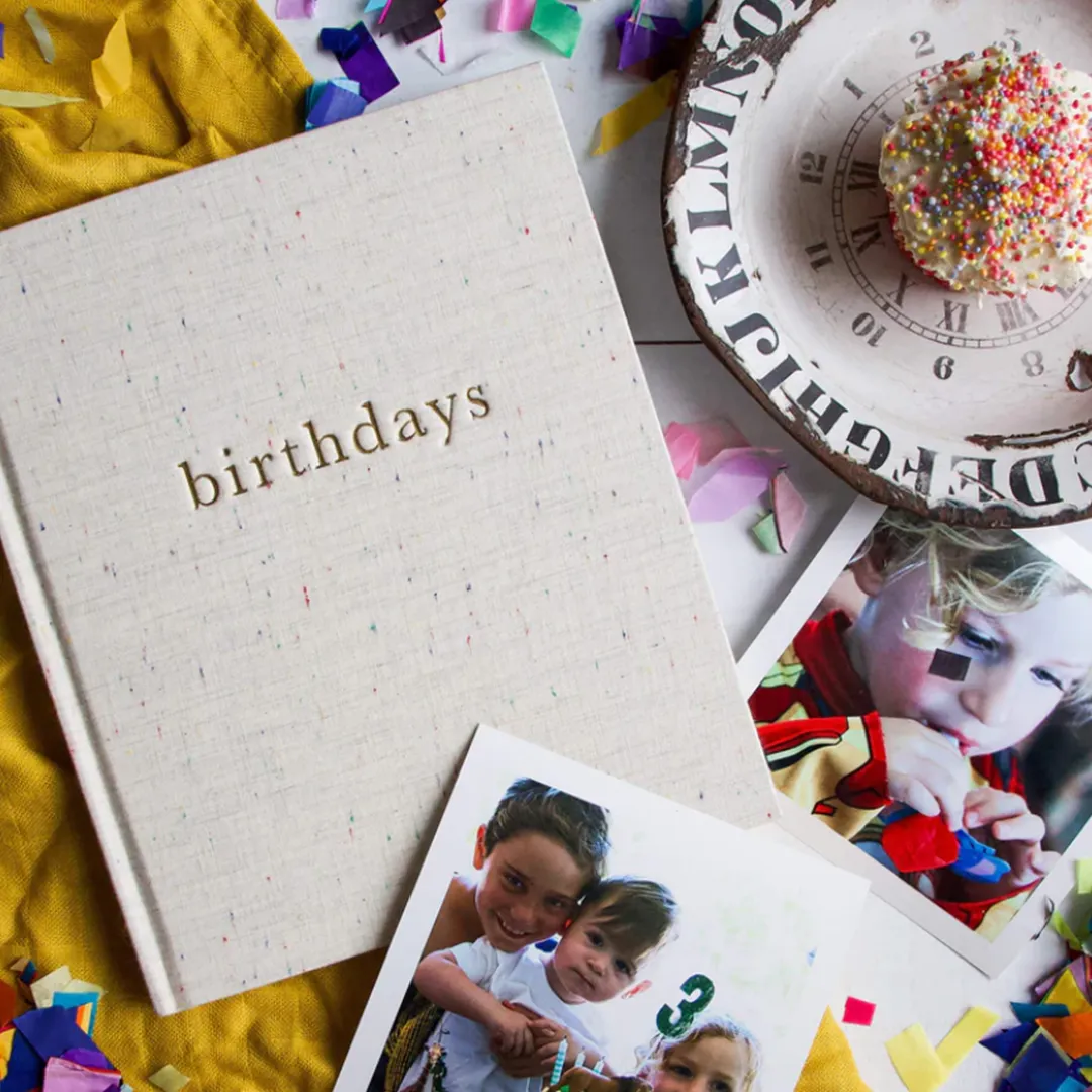 Birthday Memories Journal - Oatmeal Confetti