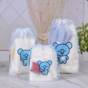 BTS BT21 Cartoon Drawstring Travel Bag