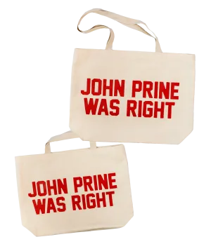 Canvas Tote Bag - John Prine x Oxford Pennant - John Prince Was Right | Pre-Order | Icon Collection