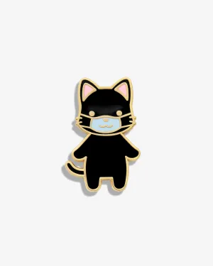 Cat w/ Mask Lapel Pin