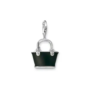 Charm Pendant Beach Bag Black