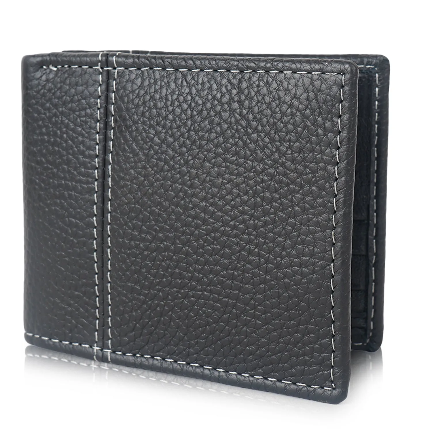 CIMONI Genuine Gents leather wallets / men's leather purses Black on Sale