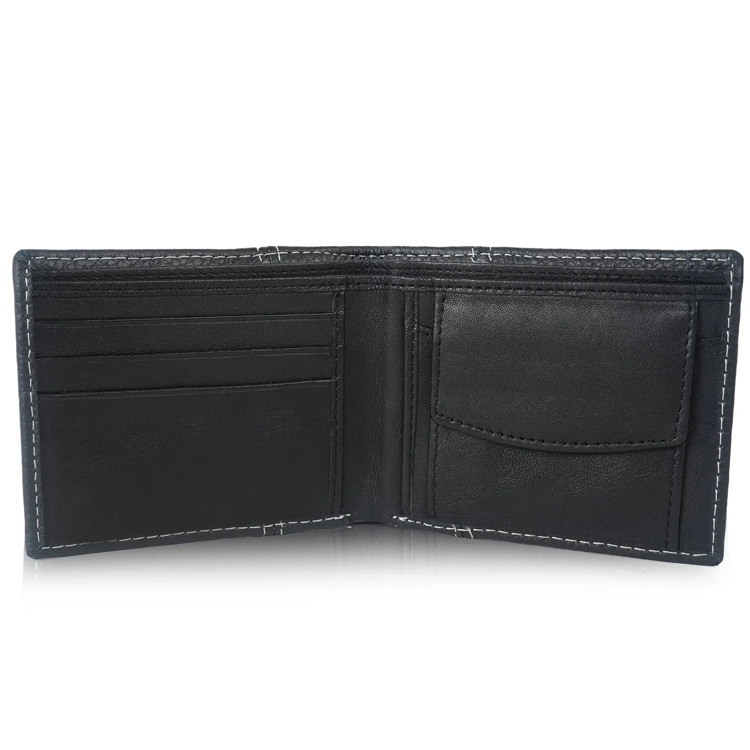 CIMONI Genuine Gents leather wallets / men's leather purses Black on Sale