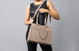 Classic Synthetic Beige Bag for Women – Elegant & Versatile Handbag,ART:-DK-2006