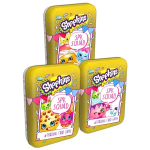 Collectible Shopkins Squad Trading Cards in Mini Tin - Limited Edition Included