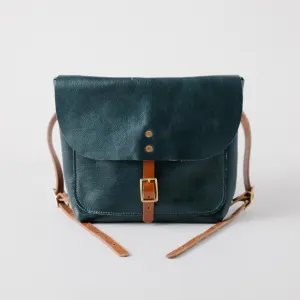 Dark Teal Bulldog Leather Backpack