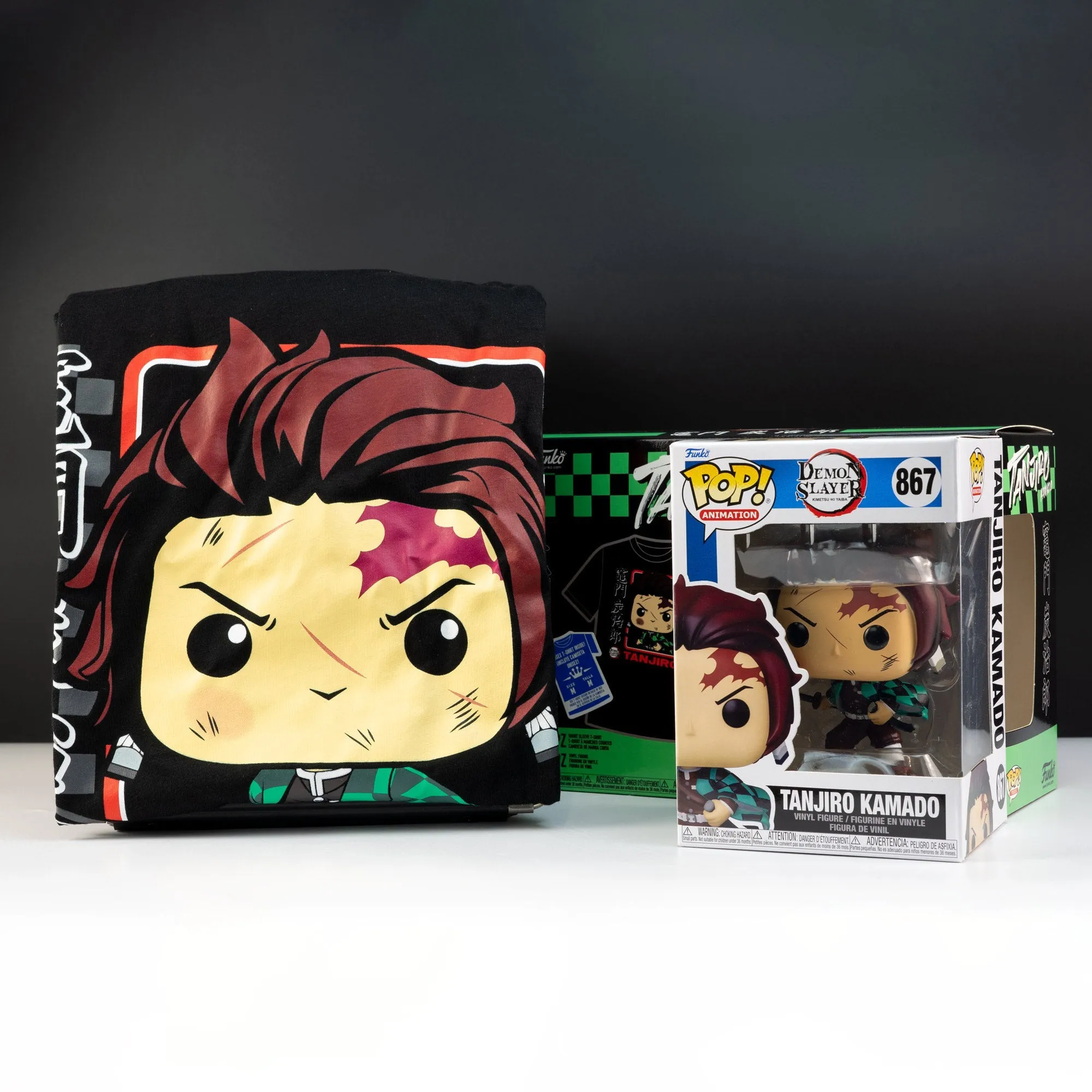 Demon Slayer Tanjiro with Sword Pop! Vinyl and Tee Set