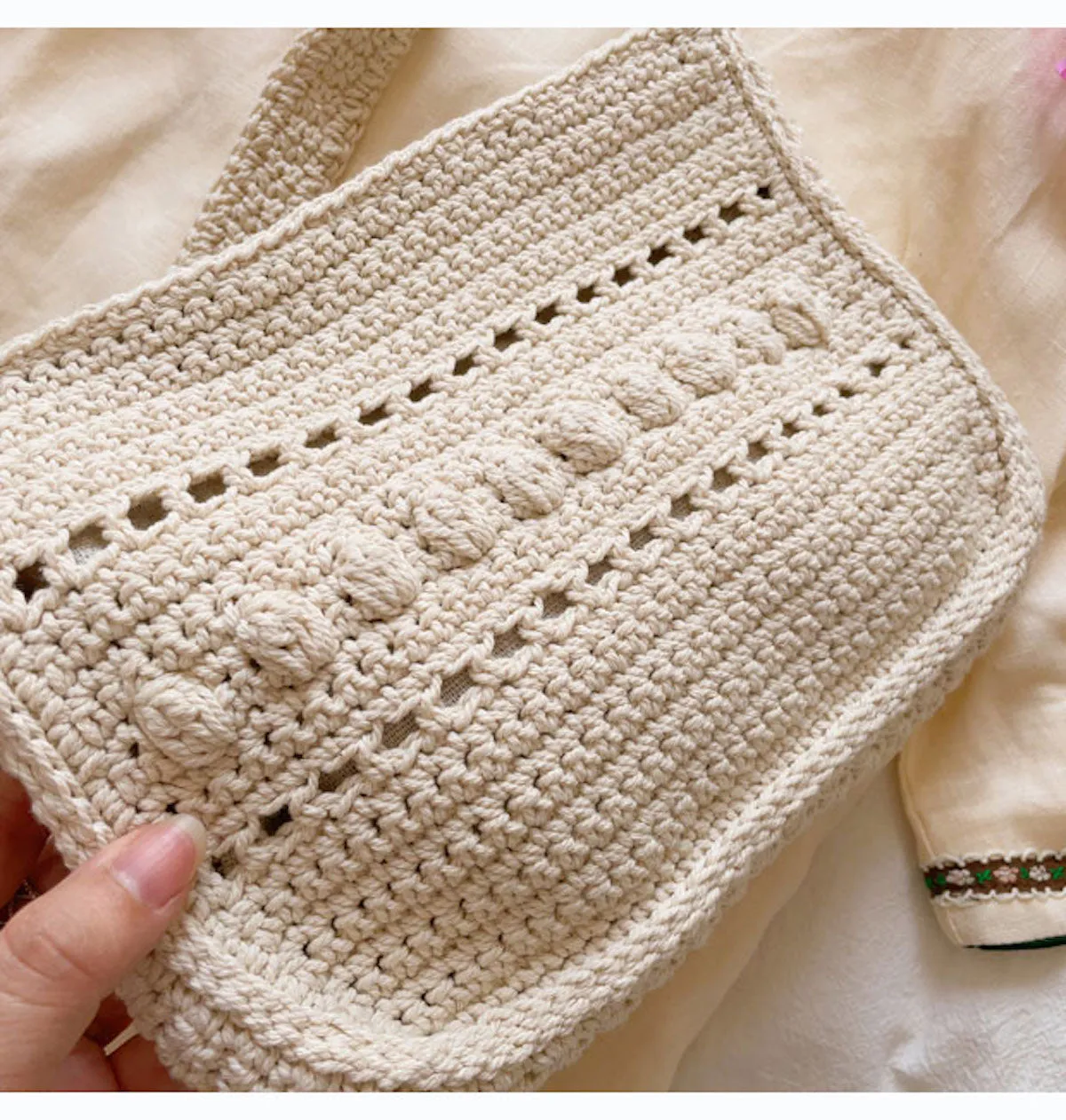 Elena Handbags Handmade Crochet Messenger Bag