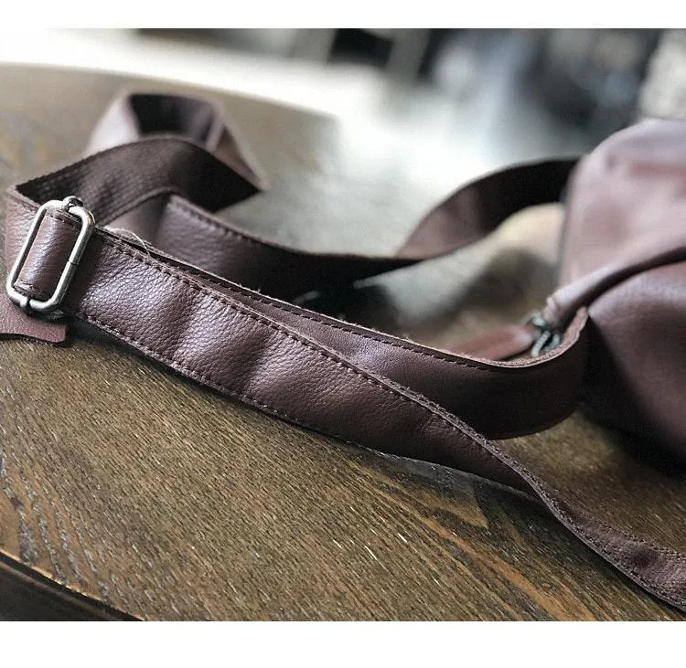 Full Grain Leather Bag, Handcrafted Cowhide Cylinder Bag, Barrel bag, Round Leather Bag, Small Shoulder Bag, Soft Light Casual Bag, Gift