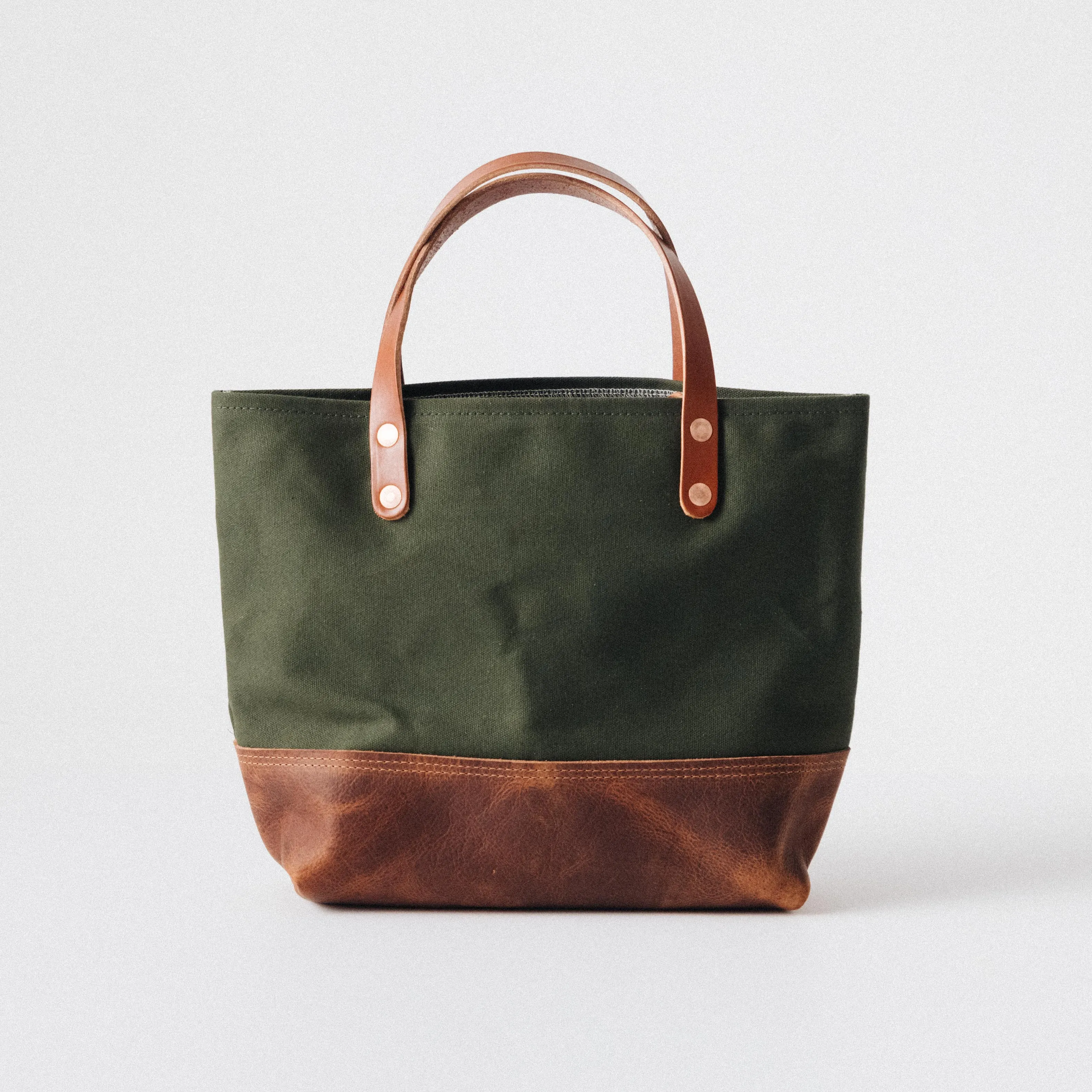 Green Canvas Mini Panel Tote