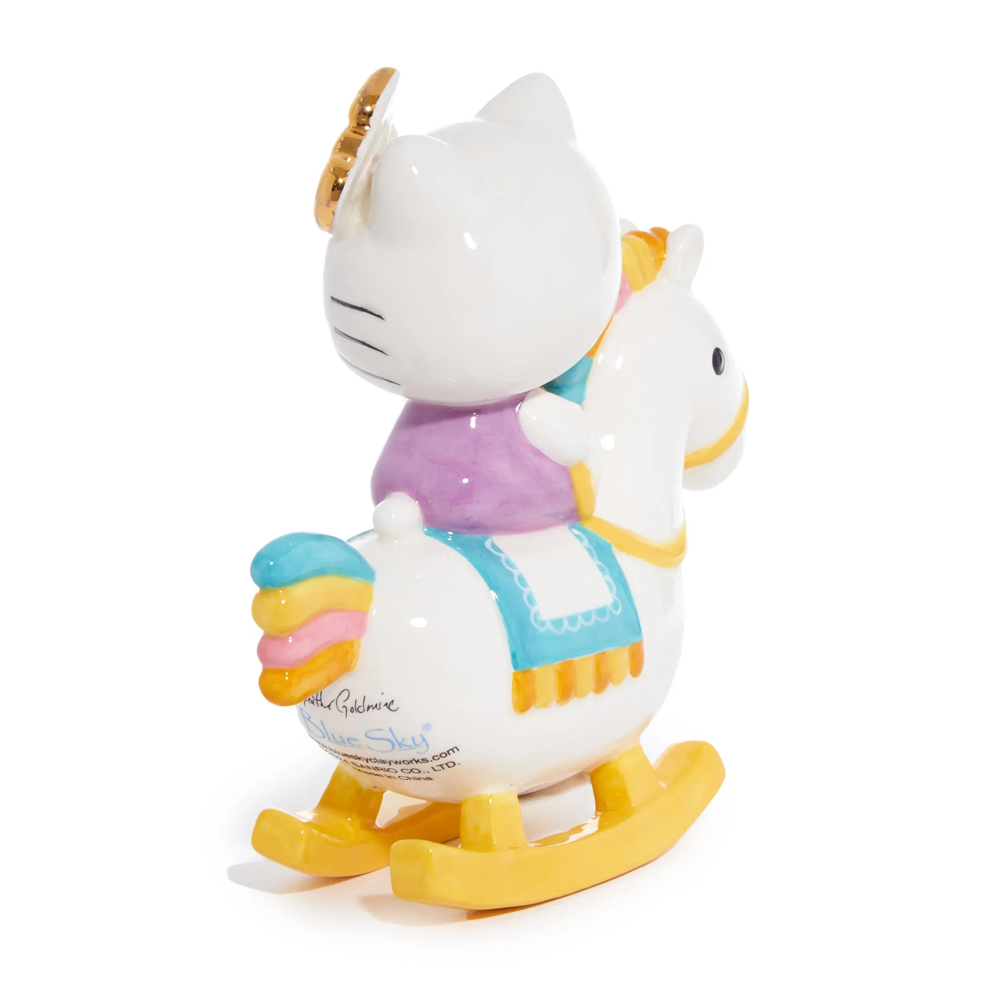 Hello Kitty 50th Anniversary Ceramic Rocking Horse Figurine