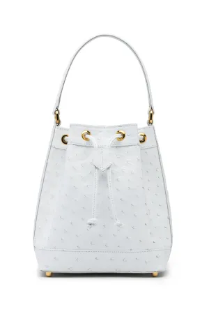 Isla Tote in White Ostrich