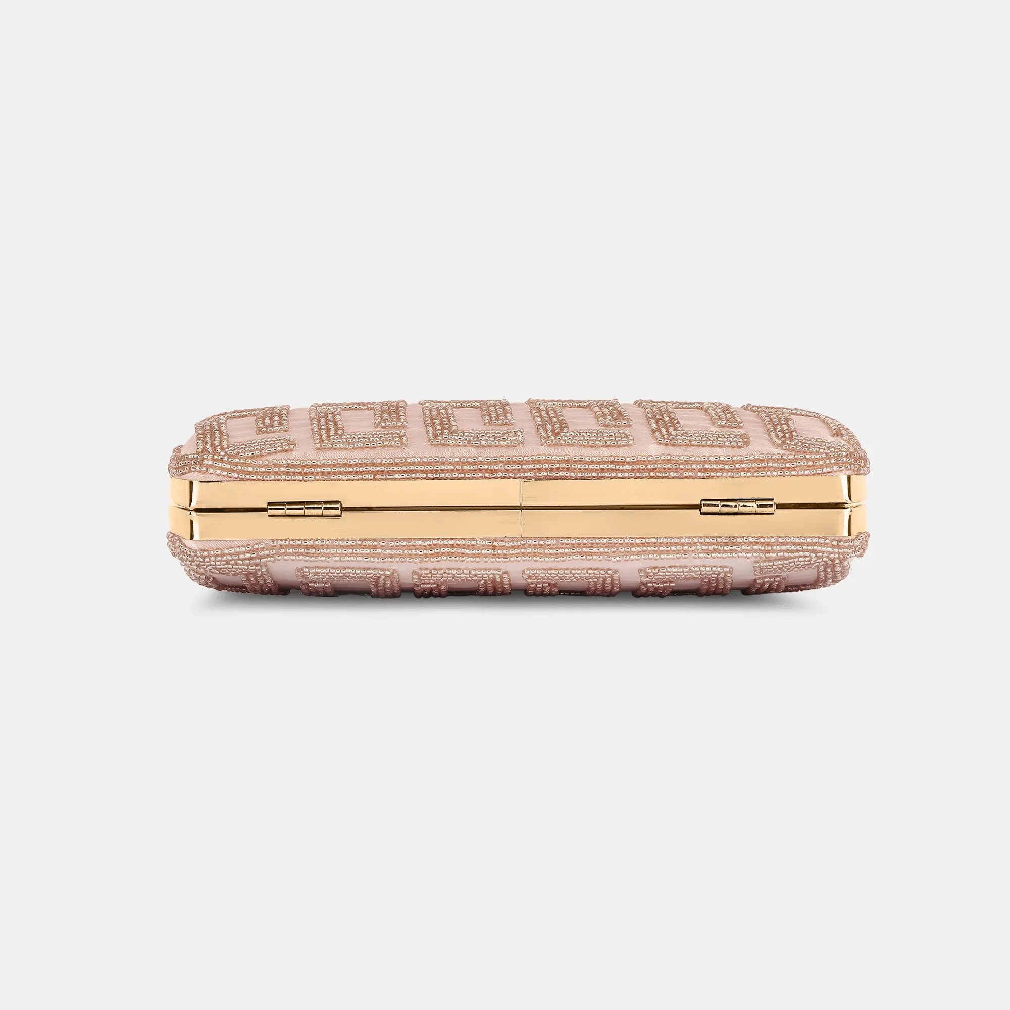 Lavie Luxe Gemmy Rose Gold Medium Women's Frame Clutch