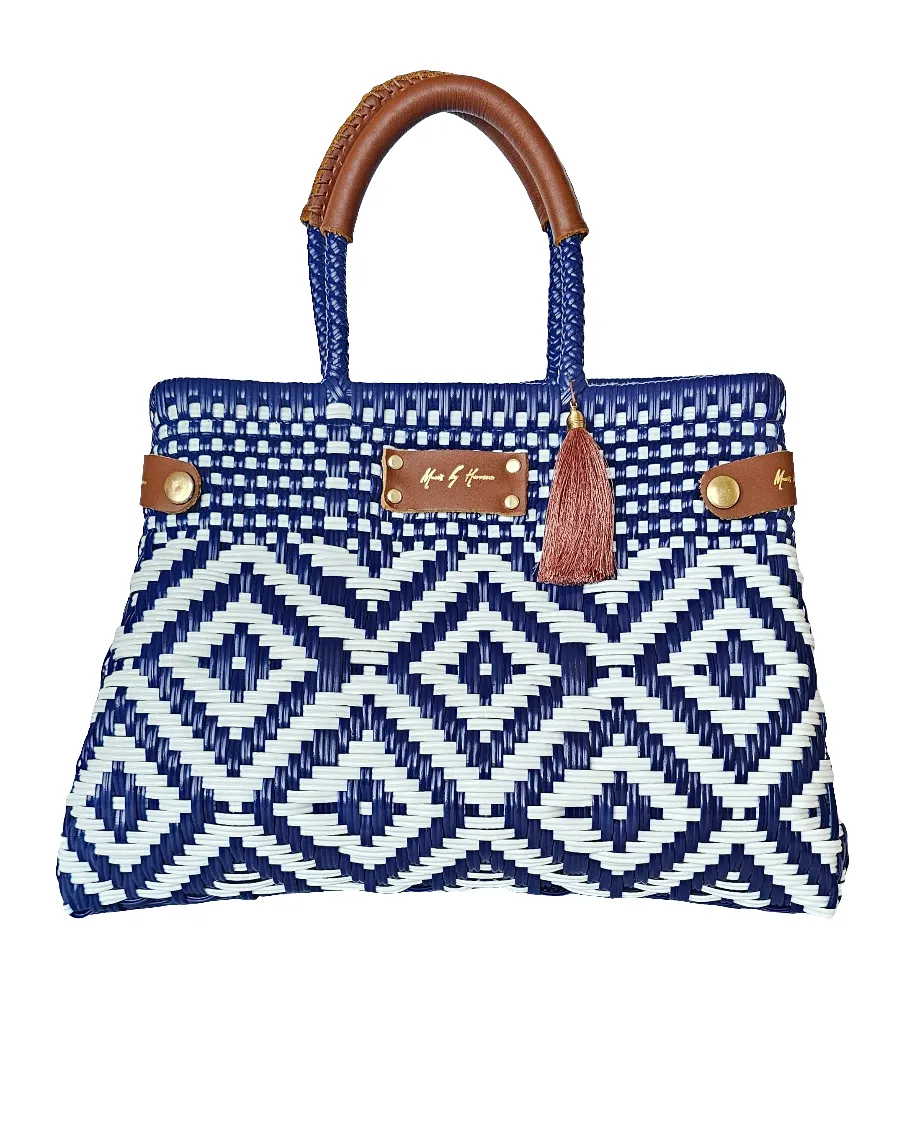 Less Pollution Convertible Handbag - Azul