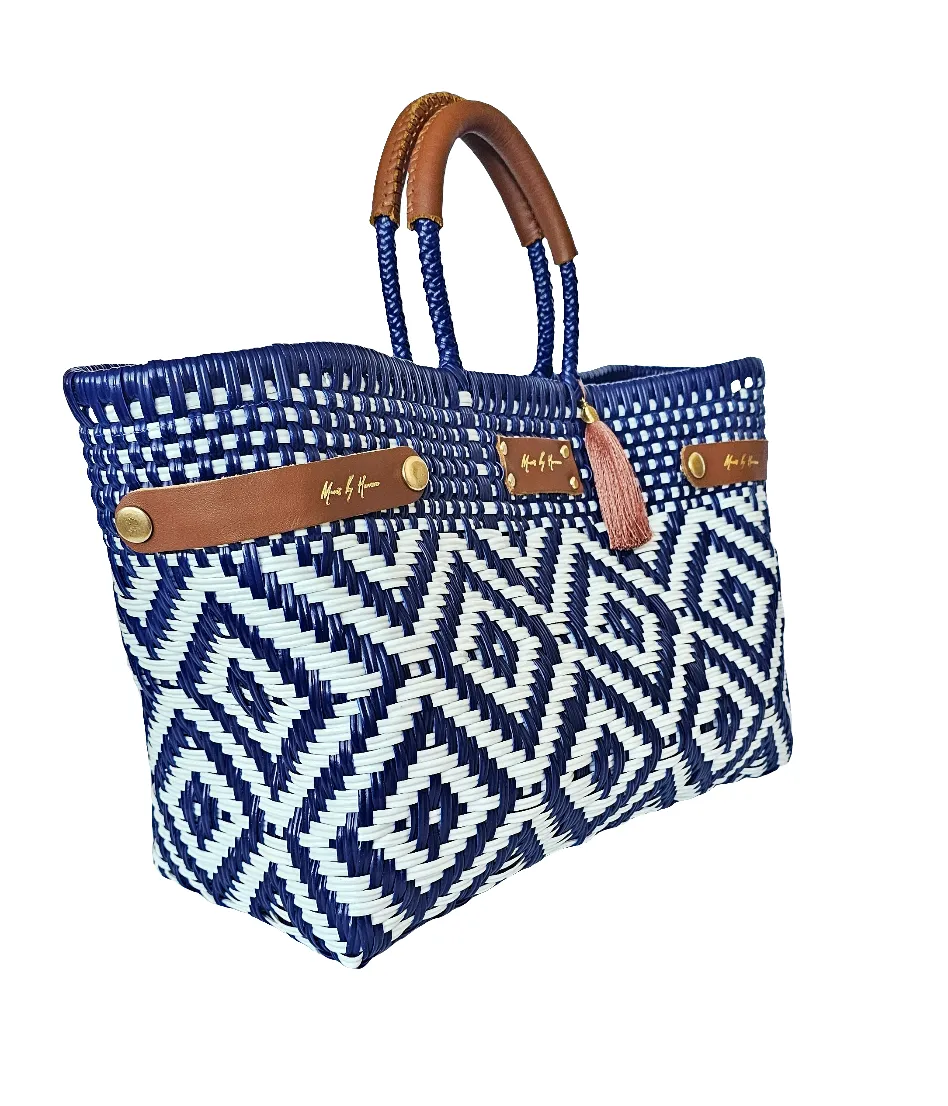 Less Pollution Convertible Handbag - Azul