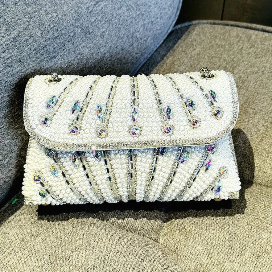 Luciana Rhinestones Clutch Bag