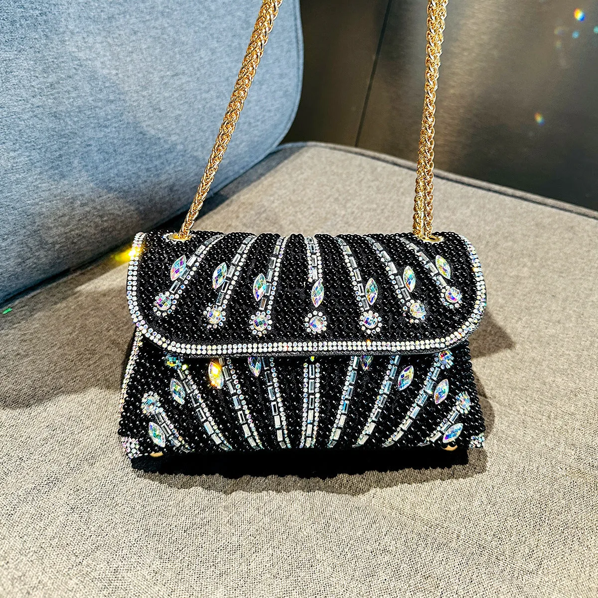 Luciana Rhinestones Clutch Bag