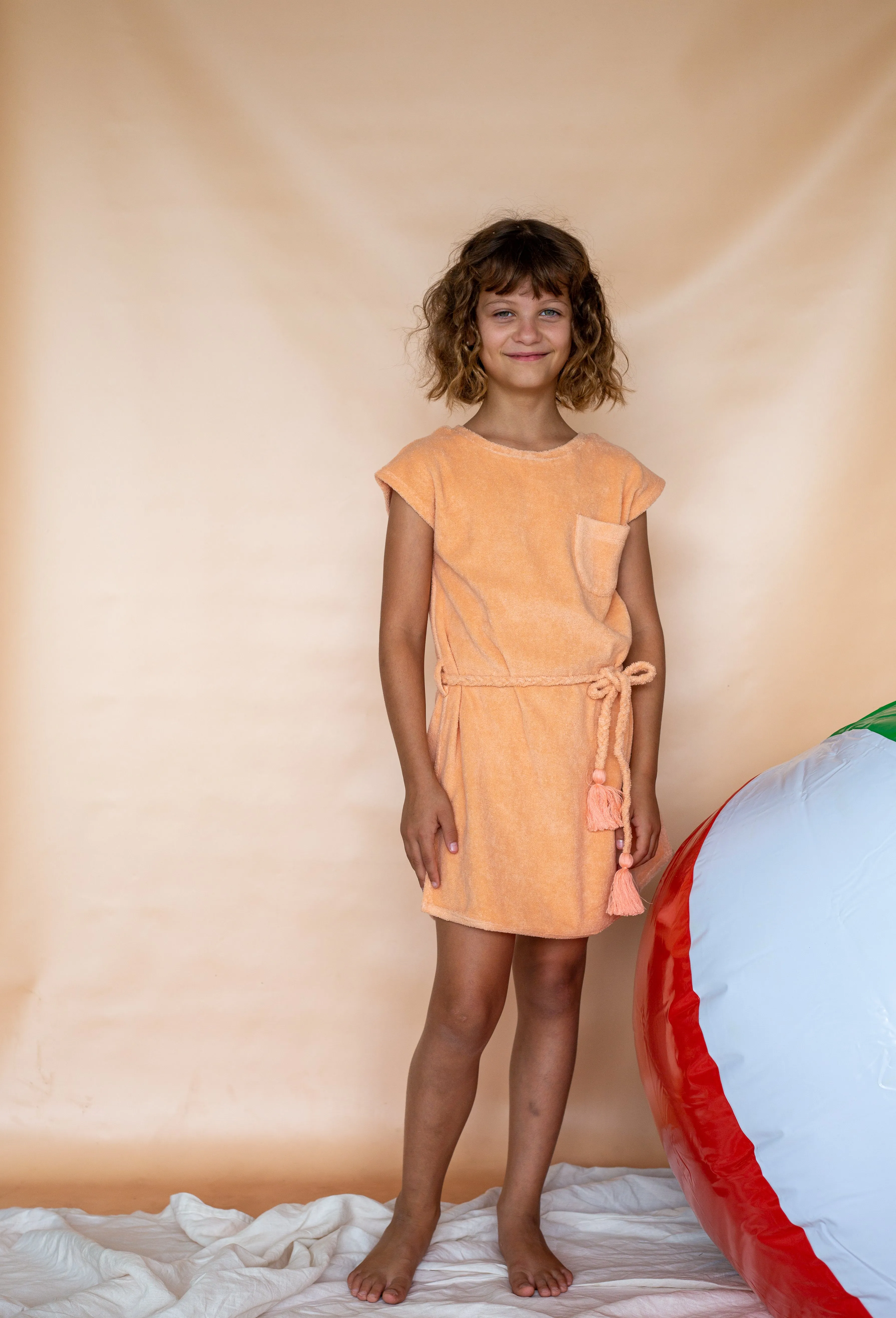 Miami Terry Dress - Peach Nougat