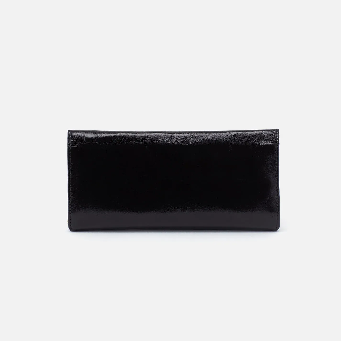 Rachel Continental Wallet In Polished Leather - Black