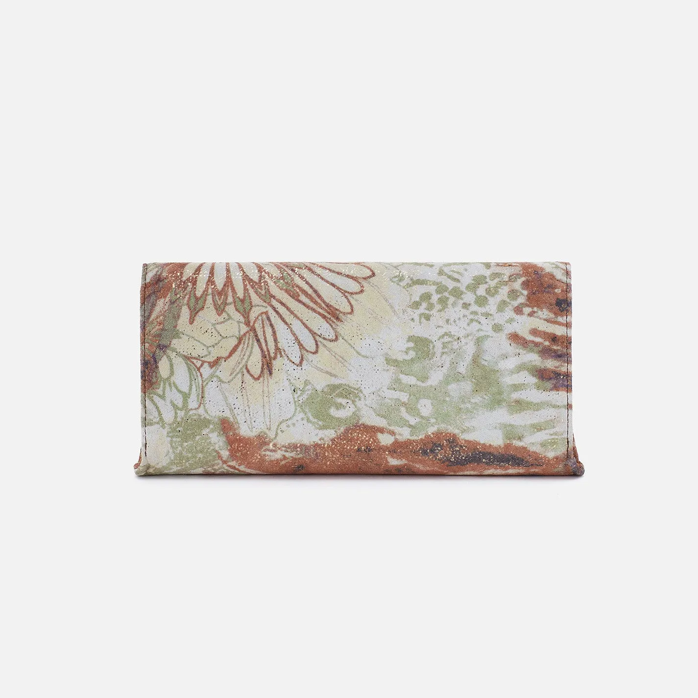 Rachel Continental Wallet In Printed Leather - Coastal Canyon