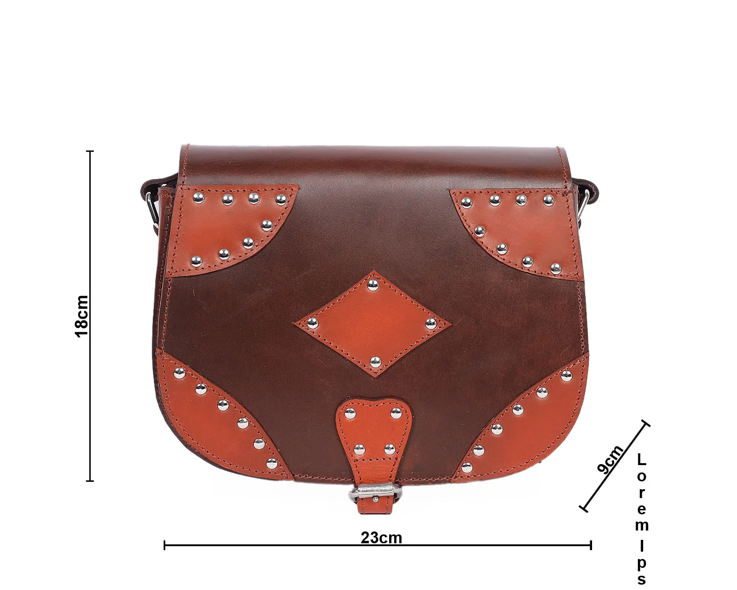 Sophisticated Style on the Go: Brown Designer Leather Sling Bag. Art: BG-1461