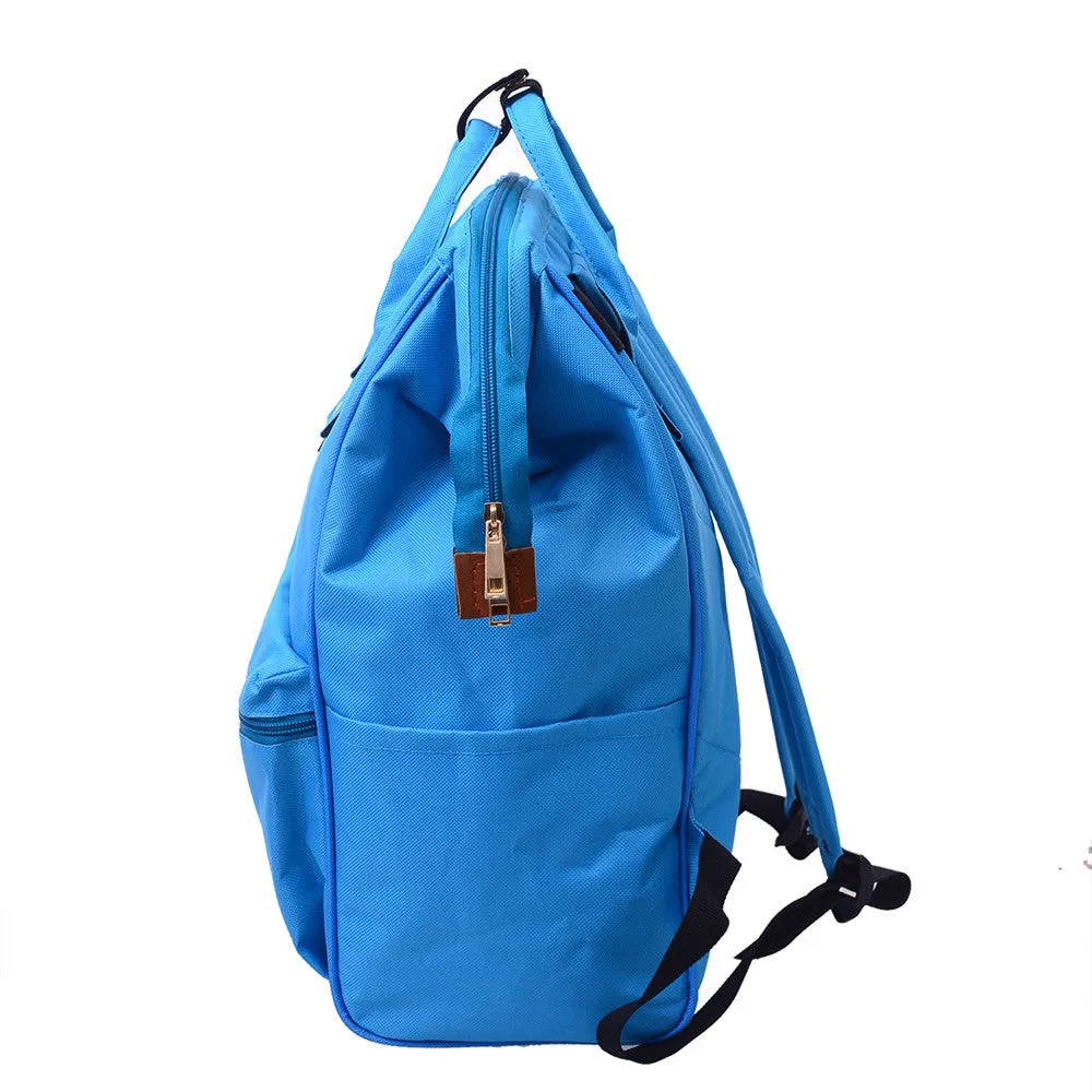 Unisex Double Shoulder Solid Travel Backpack Bag