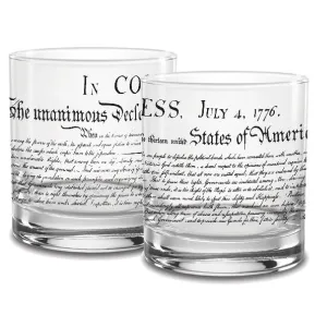 US Constitution Rocks Glasses