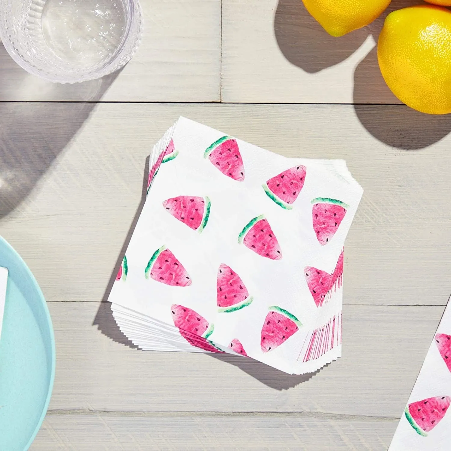 Watermelon Party Cocktail Napkins (5 In, 100 Pack)